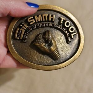 NEW Vintage Brass 3D Drill Bit Sii Smith Tool Oilfield Oilpatch Belt Buckle